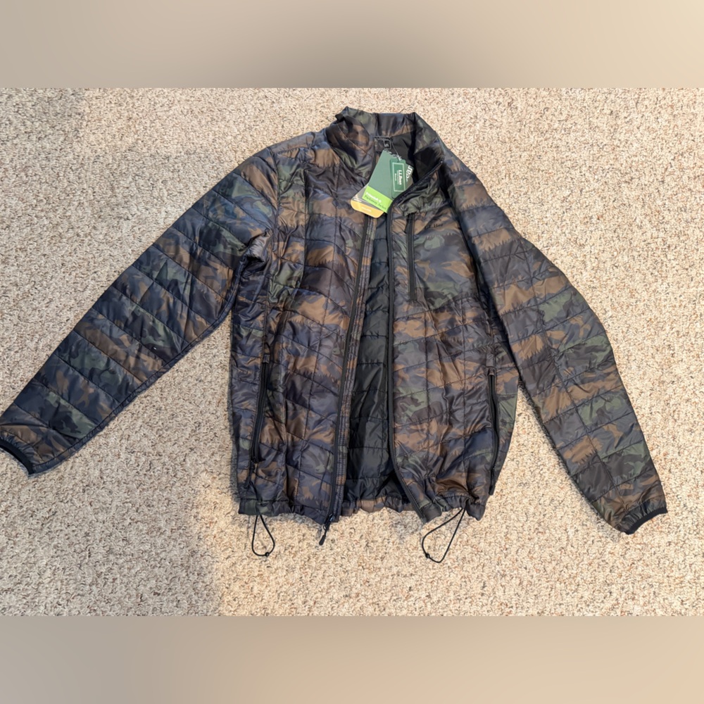NWT LL Bean Men's Primaloft Packaway Jacket - Camo